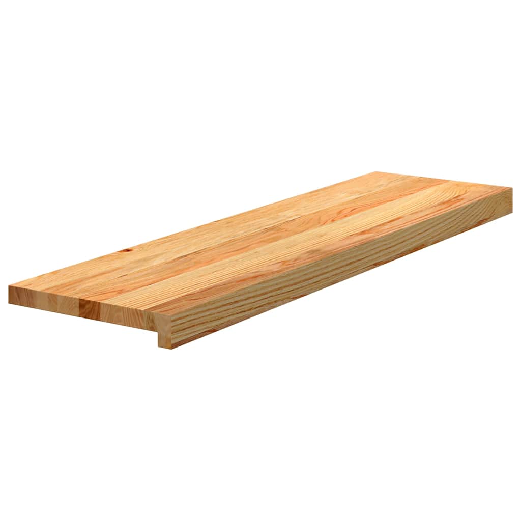 Stair Treads 16 pcs Light Brown 90x25x2 cm Solid Wood Oak