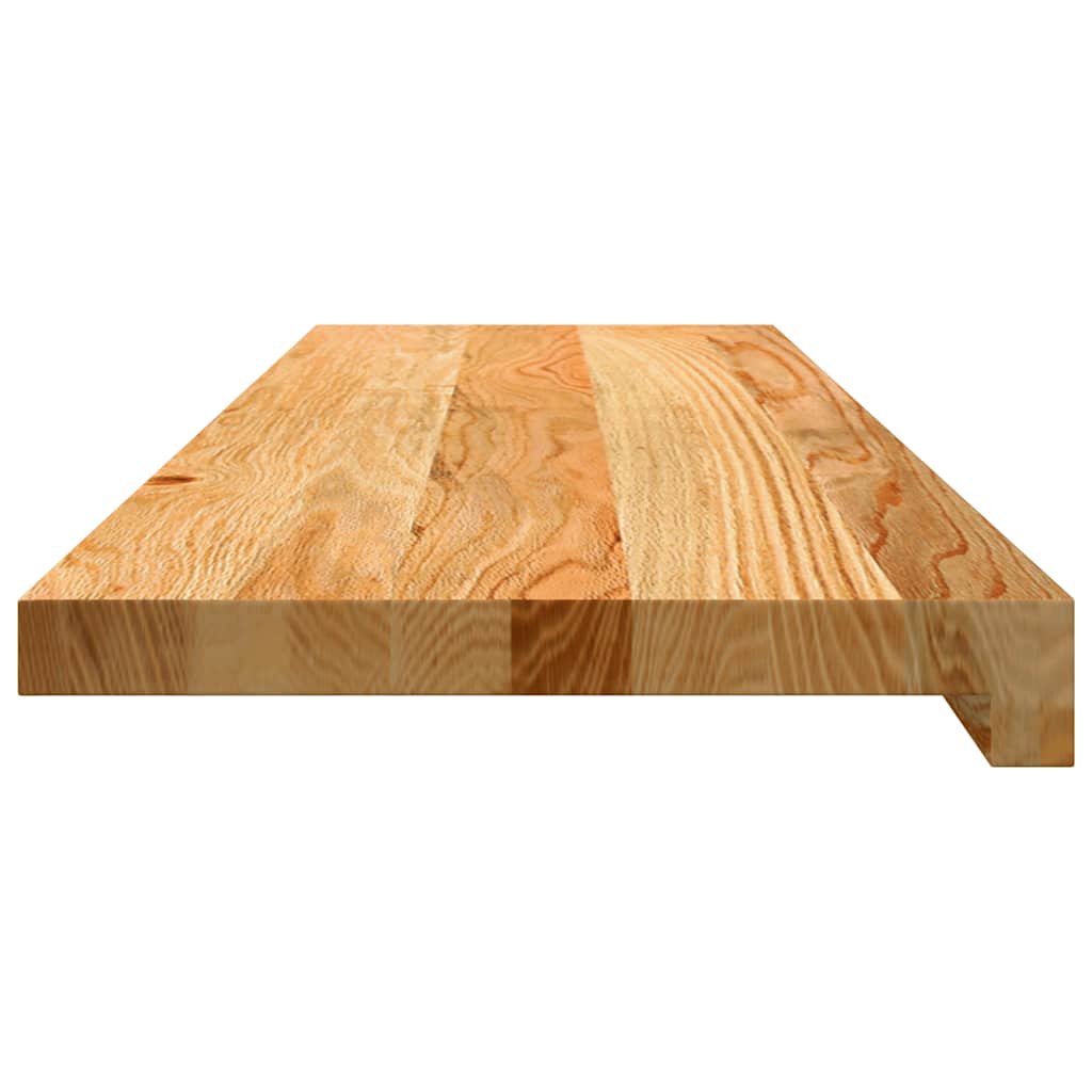 Stair Treads 20 pcs Light Brown 90x25x2 cm Solid Wood Oak