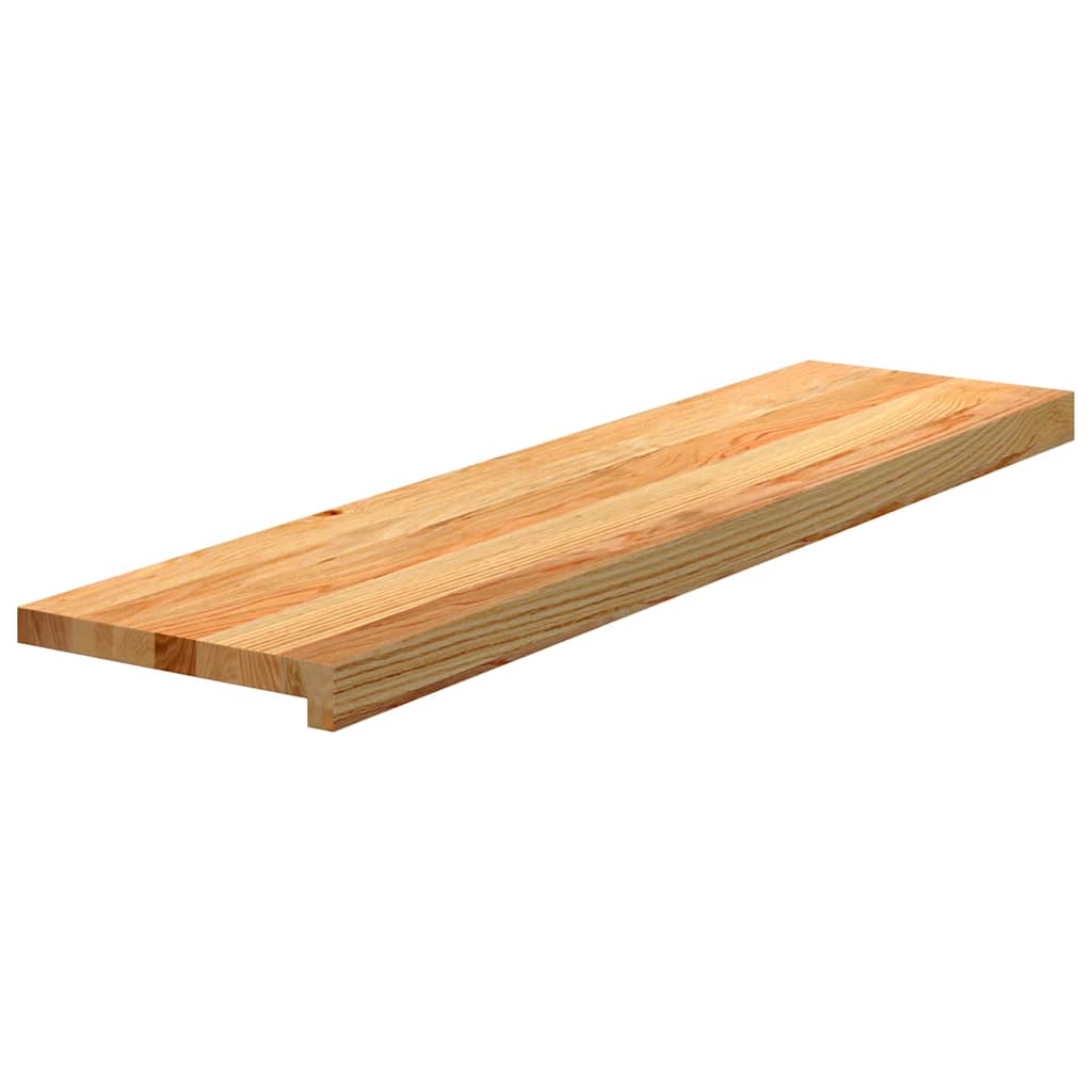 Stair Treads 20 pcs Light Brown 100x30x2 cm Solid Wood Oak