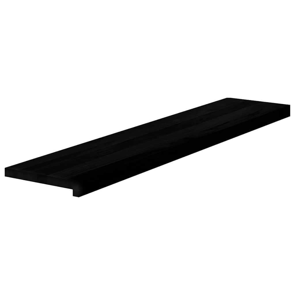 Stair Treads 8 pcs Brown Black 120x30x2 cm Solid Wood Oak