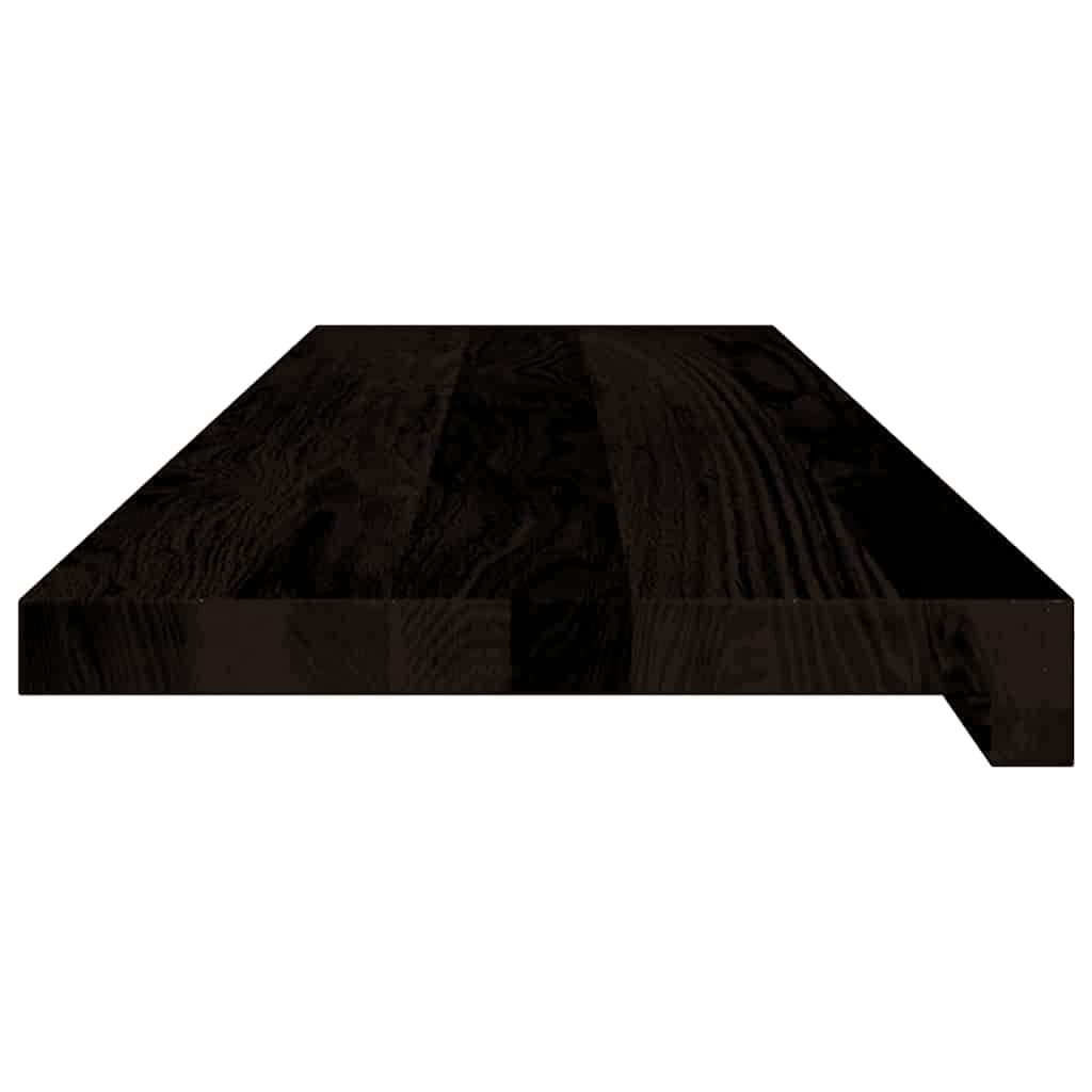 Stair Treads 12 pcs Brown Black 90x25x2 cm Solid Wood Oak