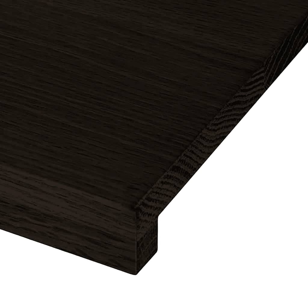 Stair Treads 16 pcs Brown Black 70x25x2 cm Solid Wood Oak