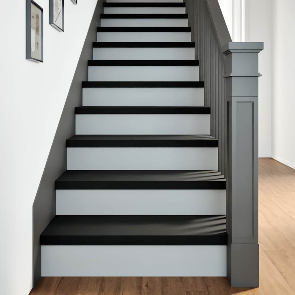 Stair Treads 20 pcs Brown Black 70x25x2 cm Solid Wood Oak