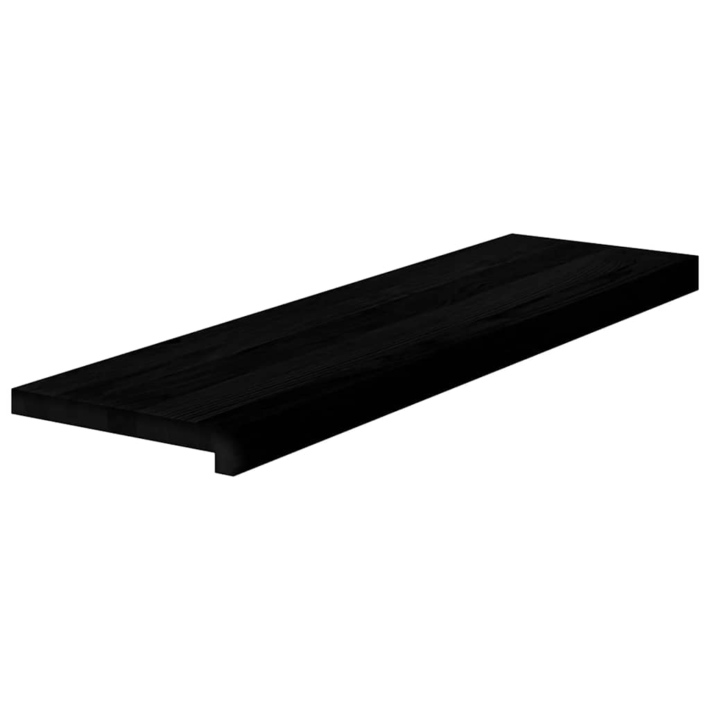 Stair Treads 20 pcs Brown Black 90x25x2 cm Solid Wood Oak