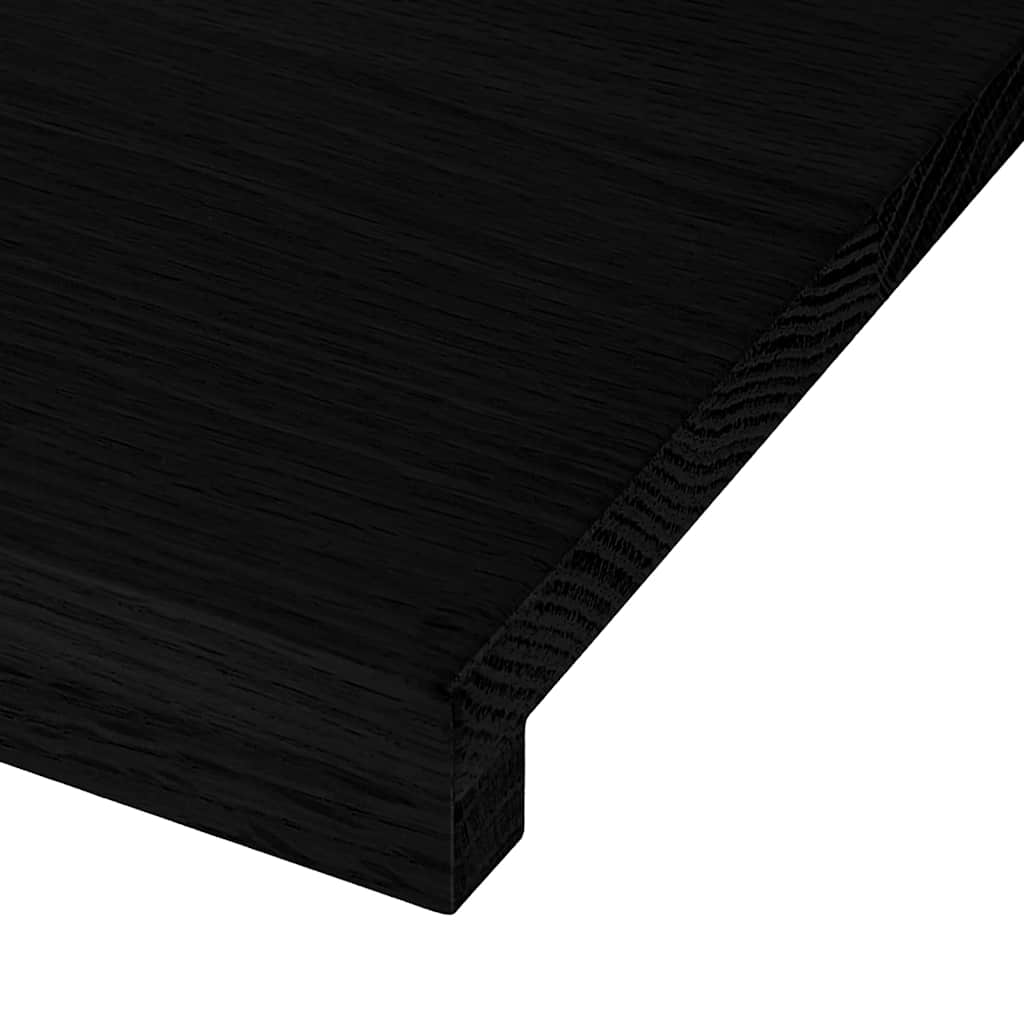 Stair Treads 20 pcs Brown Black 90x25x2 cm Solid Wood Oak