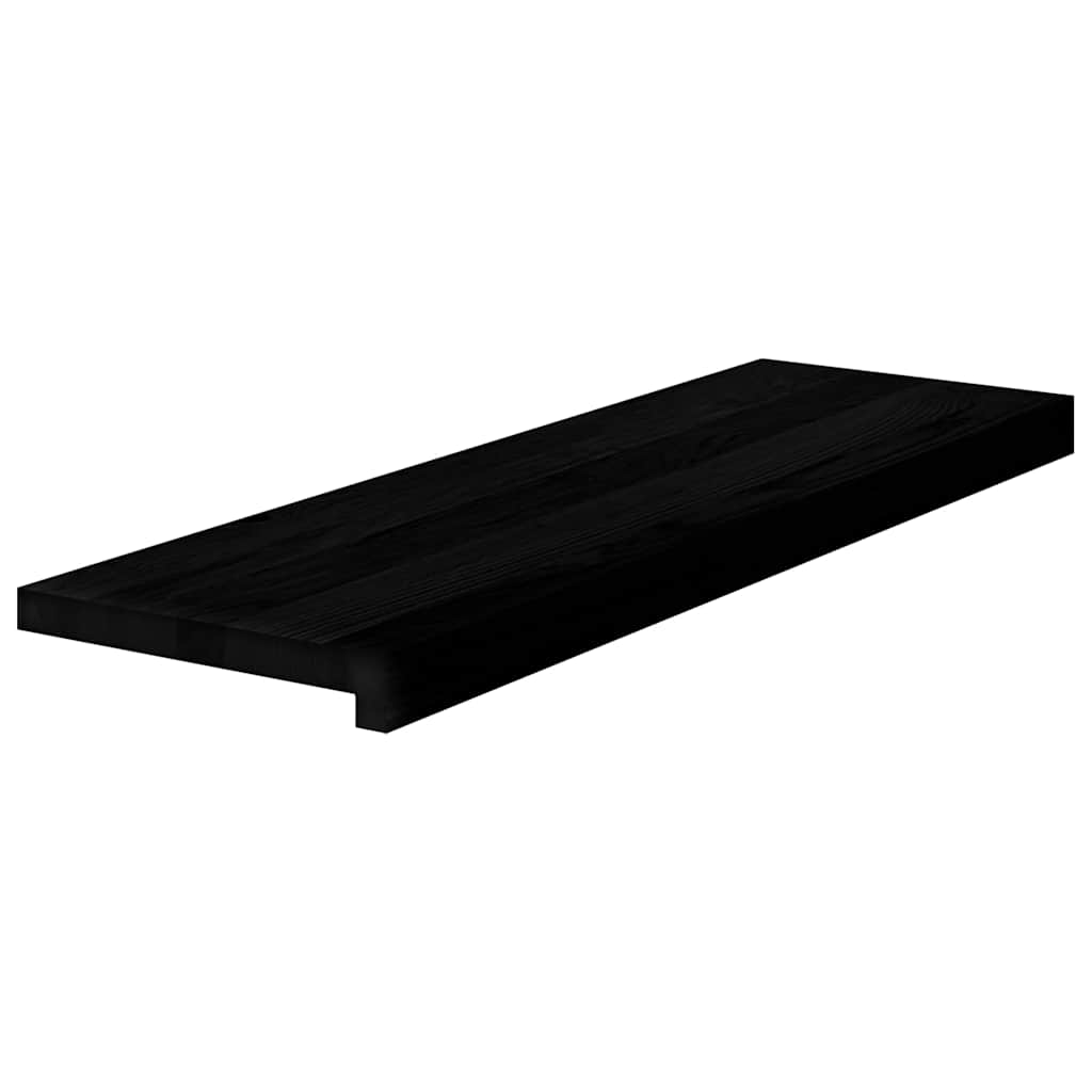 Stair Treads 20 pcs Brown Black 80x30x2 cm Solid Wood Oak
