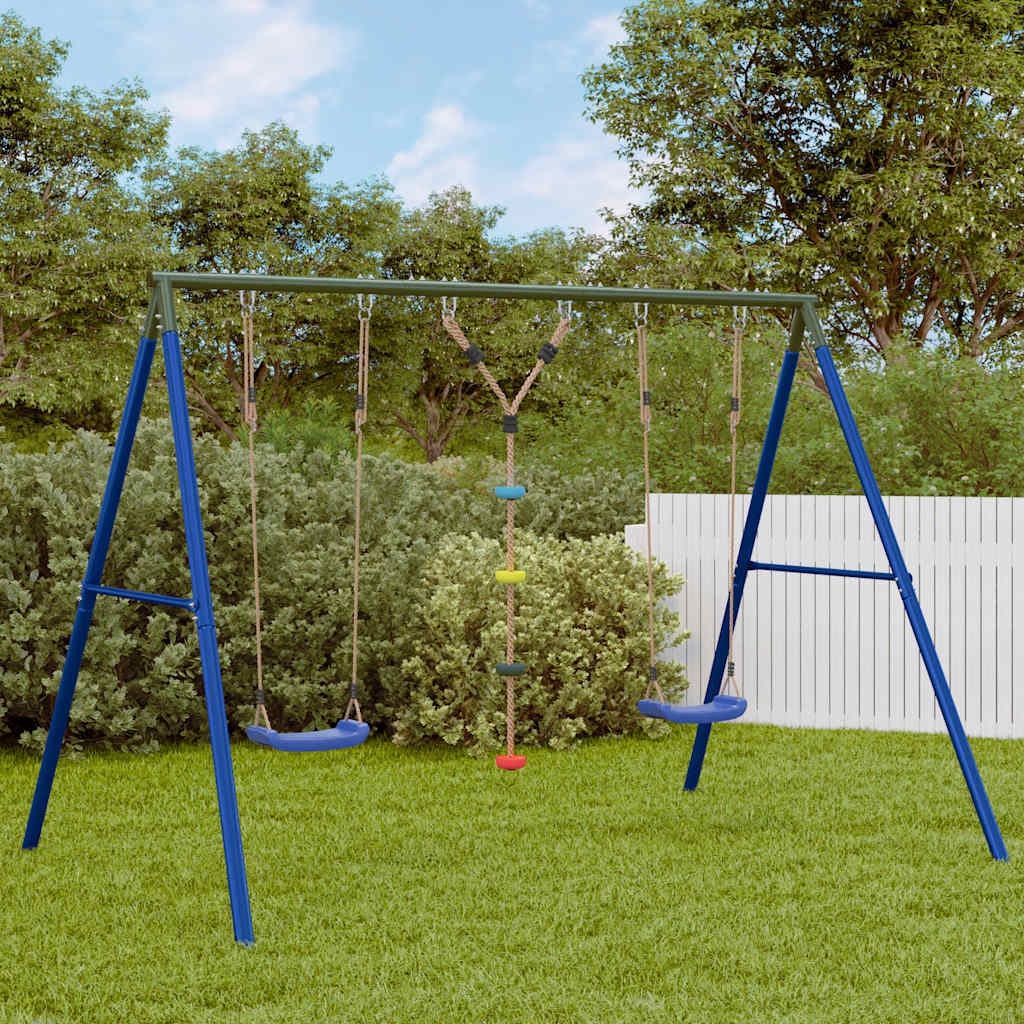 Outdoor Swing Set with Swings and Disc Swing