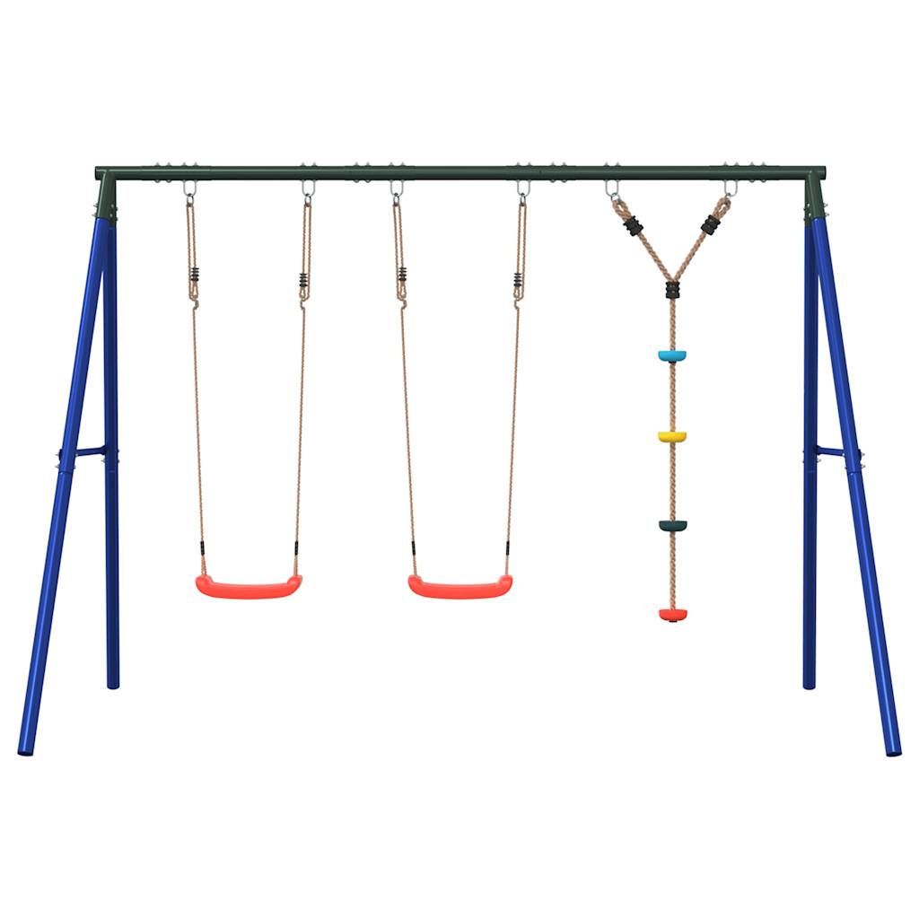 Outdoor Swing Set with Swings and Disc Swing