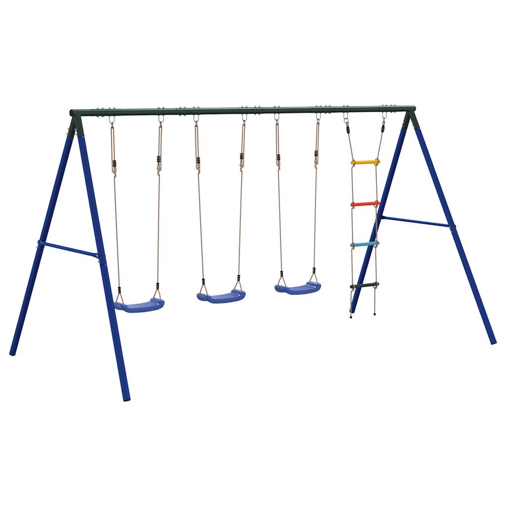 Outdoor Swing Set with Swings and Ladder