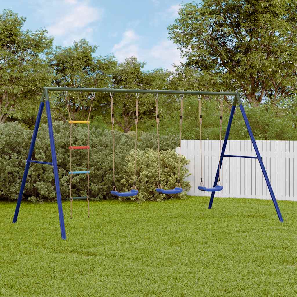 Outdoor Swing Set with Swings and Ladder