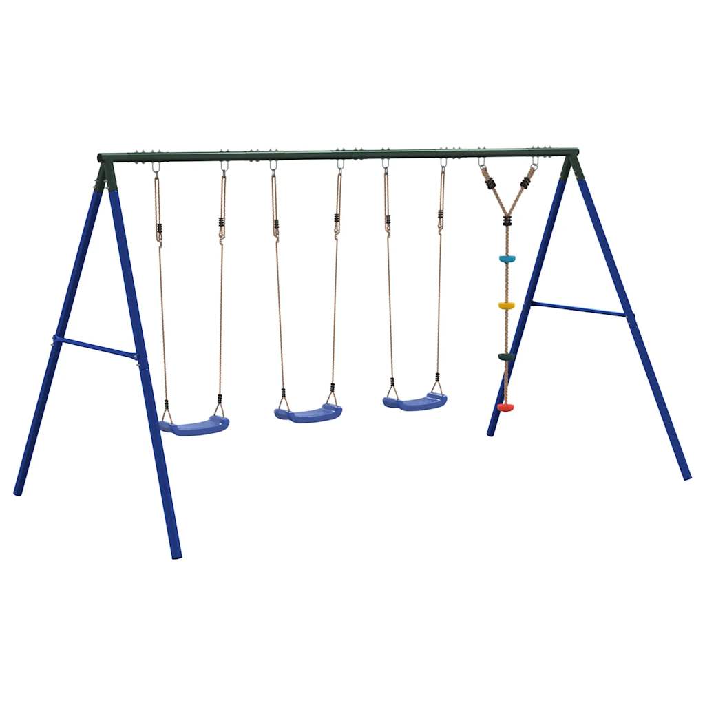 Outdoor Swing Set with Swings and Disc Swing