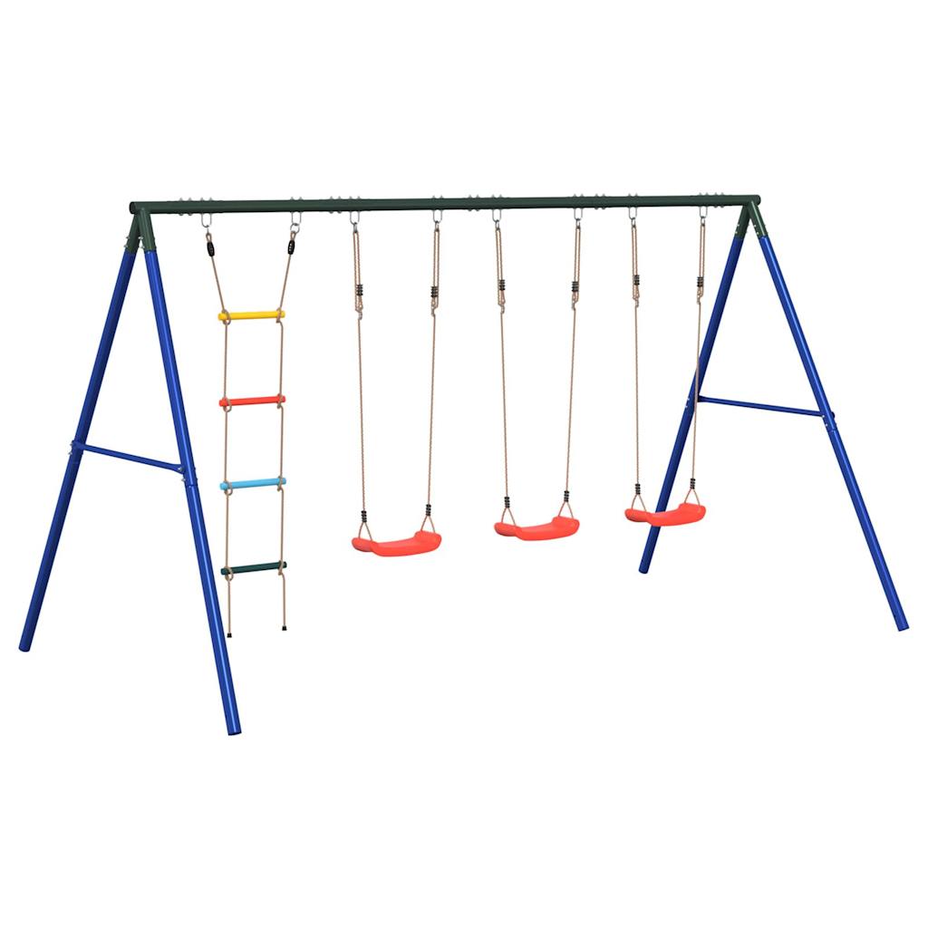 Outdoor Swing Set with Swings and Ladder