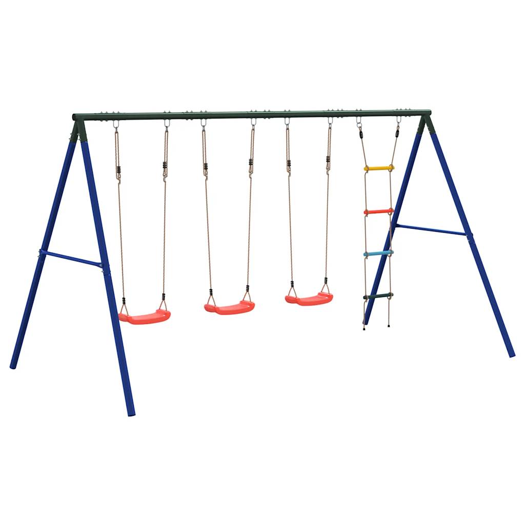 Outdoor Swing Set with Swings and Ladder