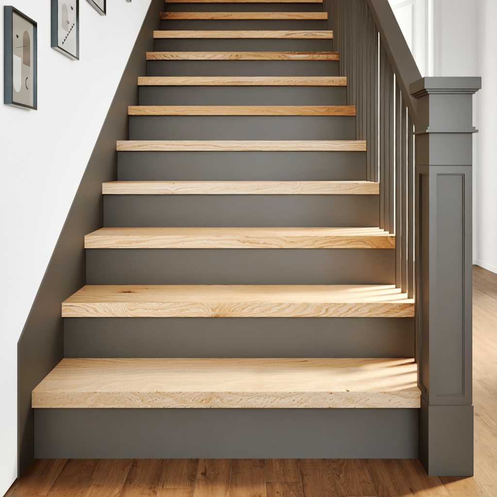 Stair Treads 2 pcs Untreated 90x25x2 cm Solid Wood Oak