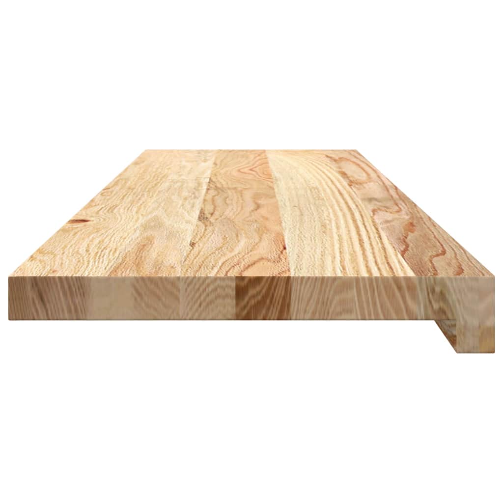 Stair Treads 2 pcs Untreated 90x30x2 cm Solid Wood Oak