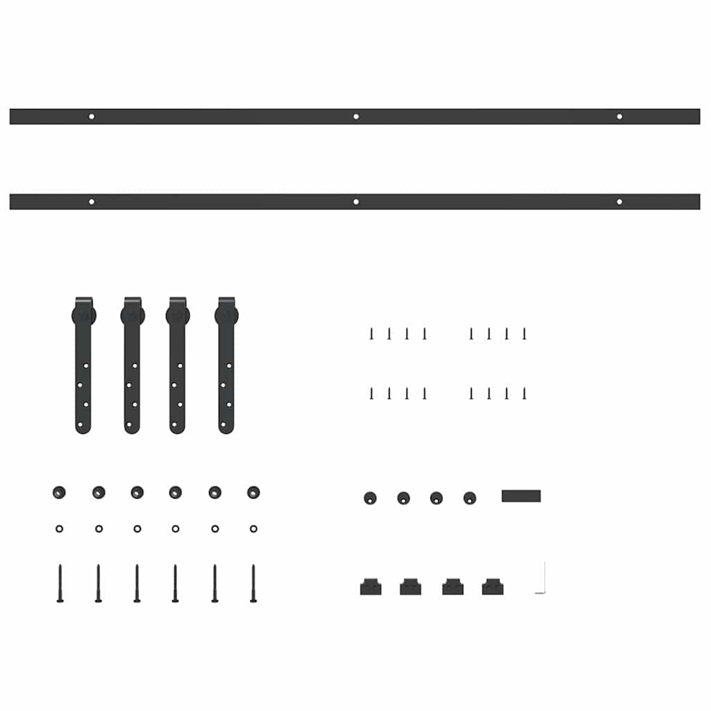  Sliding Cabinet Door Kit 213 cm Carbon Steel