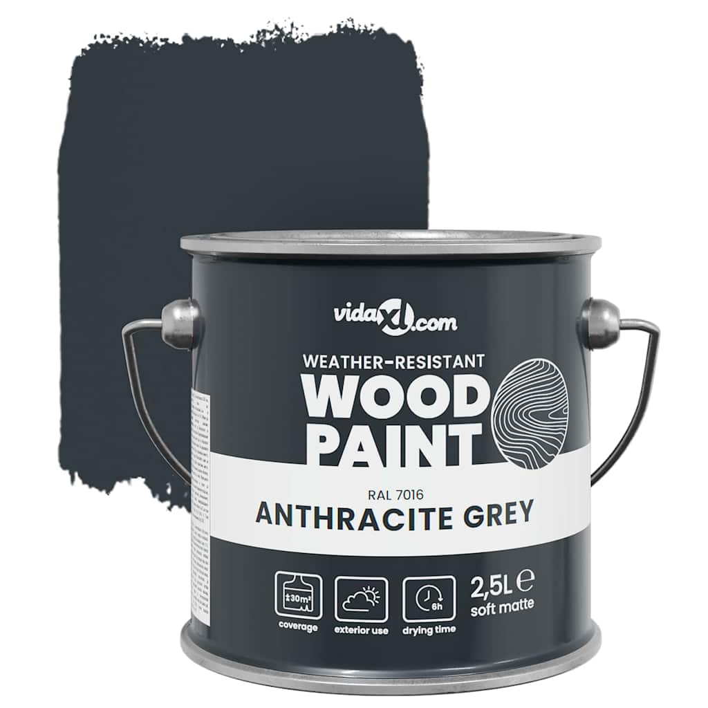 Wood Paint Grey 2.5 L Wall Print