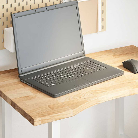Desk Top Untreated 80x60x2,5 cm Solid Wood Oak Rectangular
