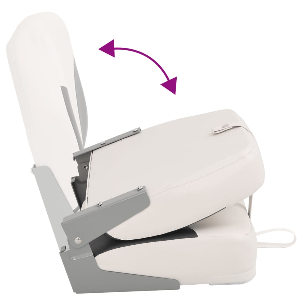 Foldable Boat Seats 2pcs with High Back 41x36x48 cm