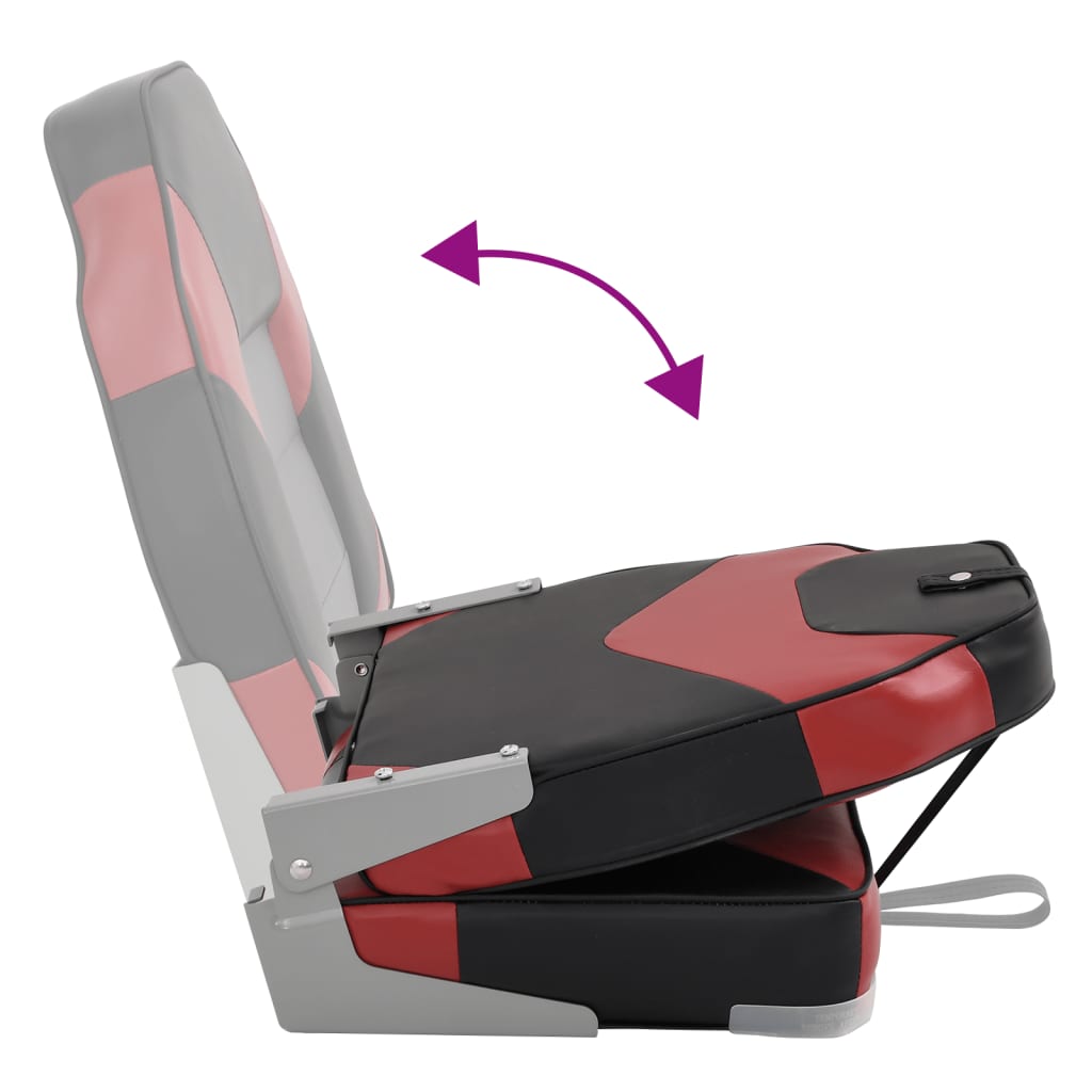 Foldable Boat Seats 2pcs with High Back 39x43x58 cm