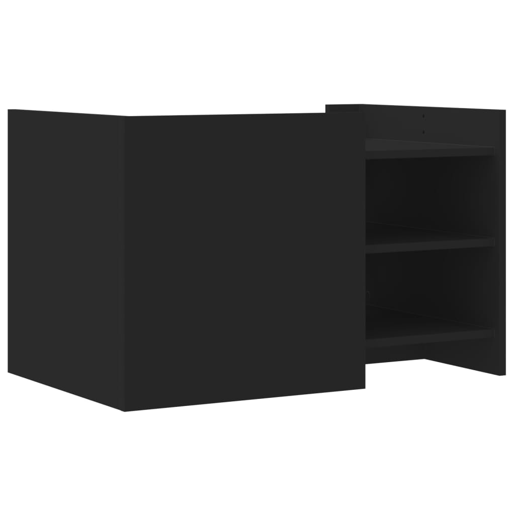 Coffee Table Black 80x50x50 cm Engineered Wood