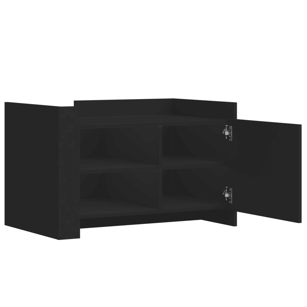 Coffee Table Black 80x50x50 cm Engineered Wood