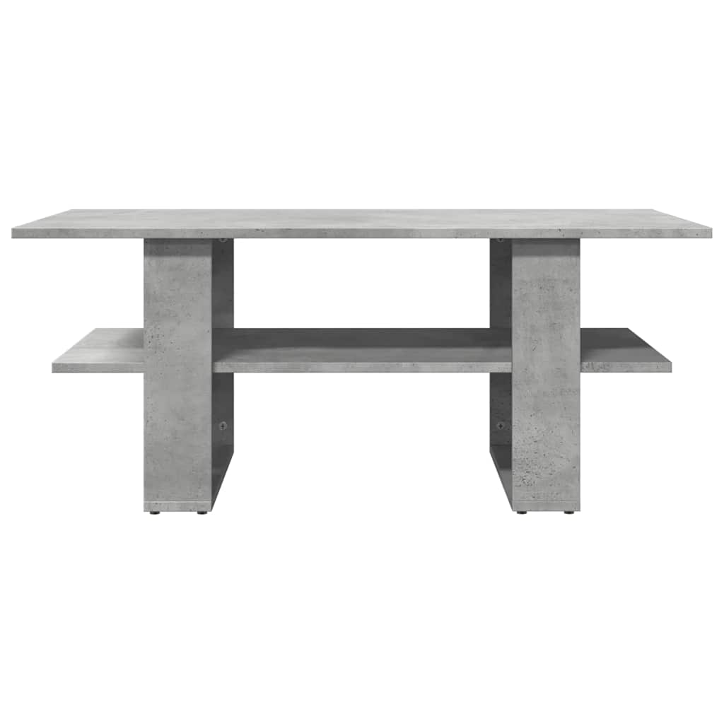 Coffee Table Concrete Grey 102x55x42 cm Engineered Wood