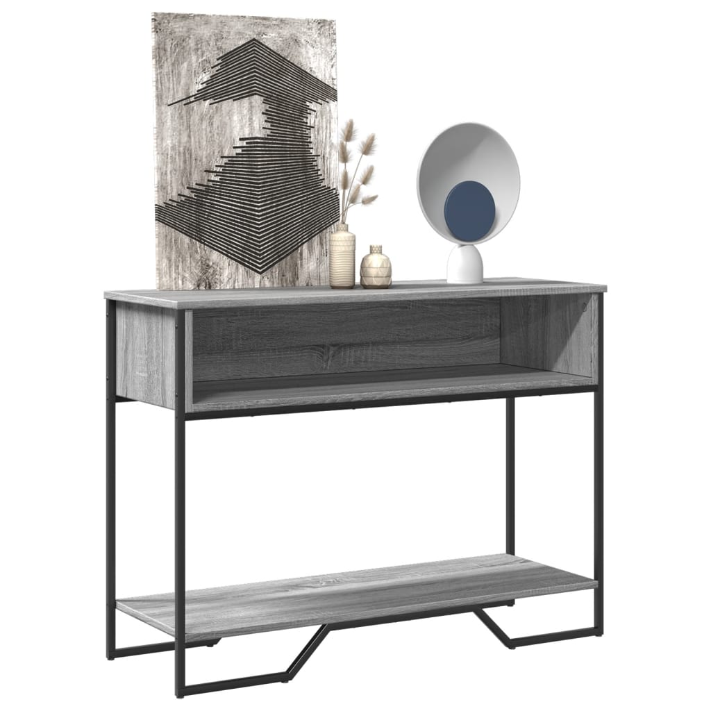 Console Table Grey Sonoma 100x35x74,5 cm Engineered Wood