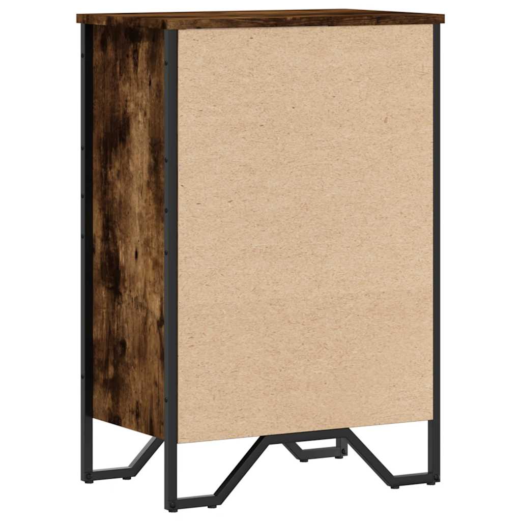Bookcase Smoked Oak 50x31x74,5 cm Engineered Wood