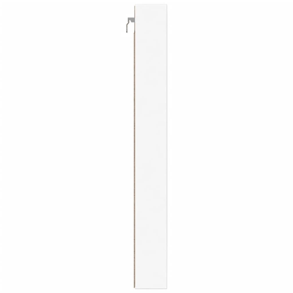 Vitrine Cabinet White 100x8.5x75 cm Engineered Wood