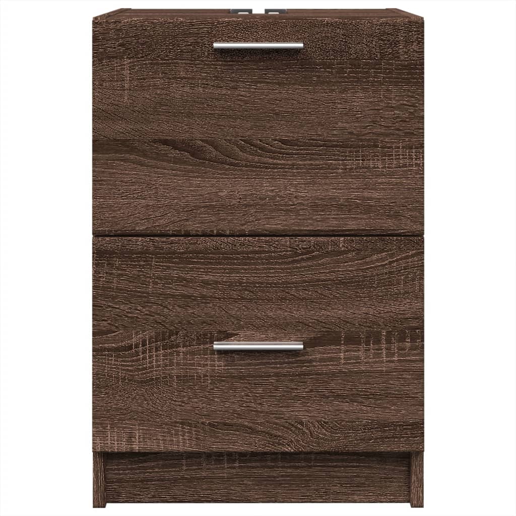 Sink Cabinet | Brown Oak | Engineered Wood | 40cm x 37cm x 59cm