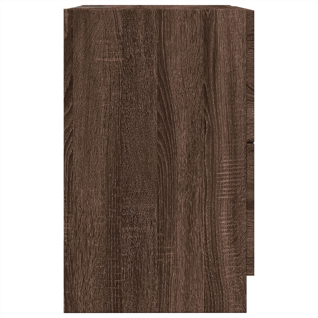 Sink Cabinet | Brown Oak | Engineered Wood | 40cm x 37cm x 59cm
