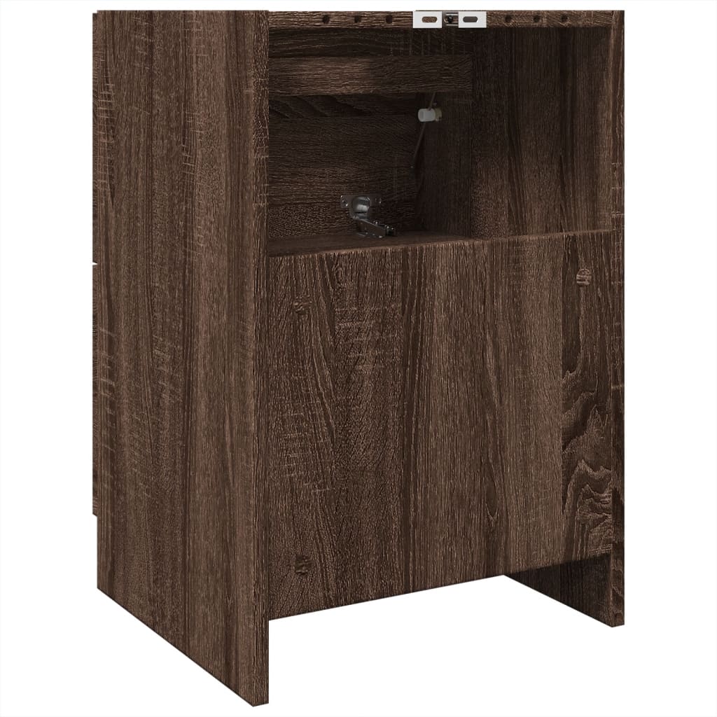 Sink Cabinet | Brown Oak | Engineered Wood | 40cm x 37cm x 59cm