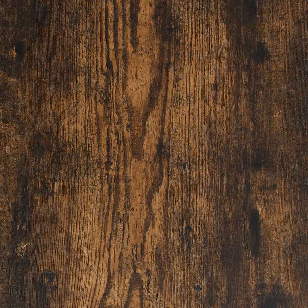TV Cabinet Smoked Oak 160x35x41 cm Engineered Wood and Metal