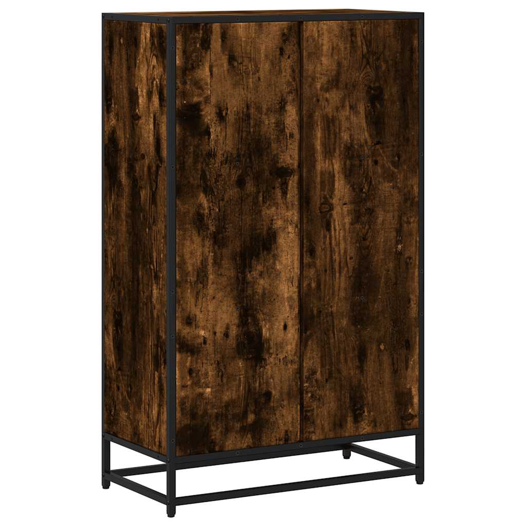 Book Cabinet Smoked Oak 65.5x33x107.5 cm Engineered Wood
