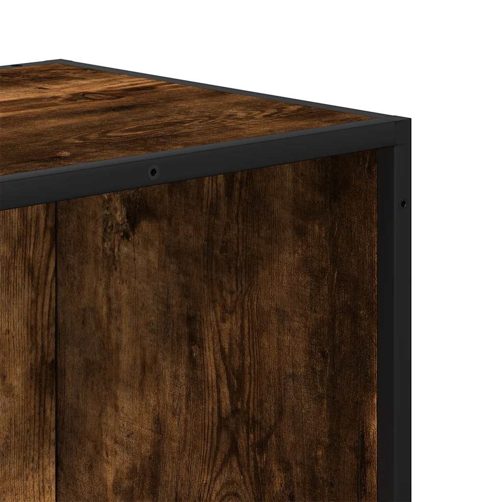 Book Cabinet Smoked Oak 65.5x33x107.5 cm Engineered Wood