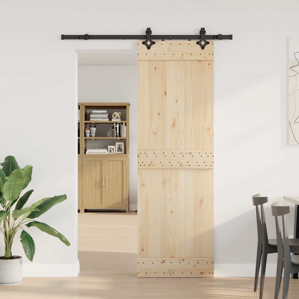 Sliding Door Hardware Kit 152.5 cm Steel Black