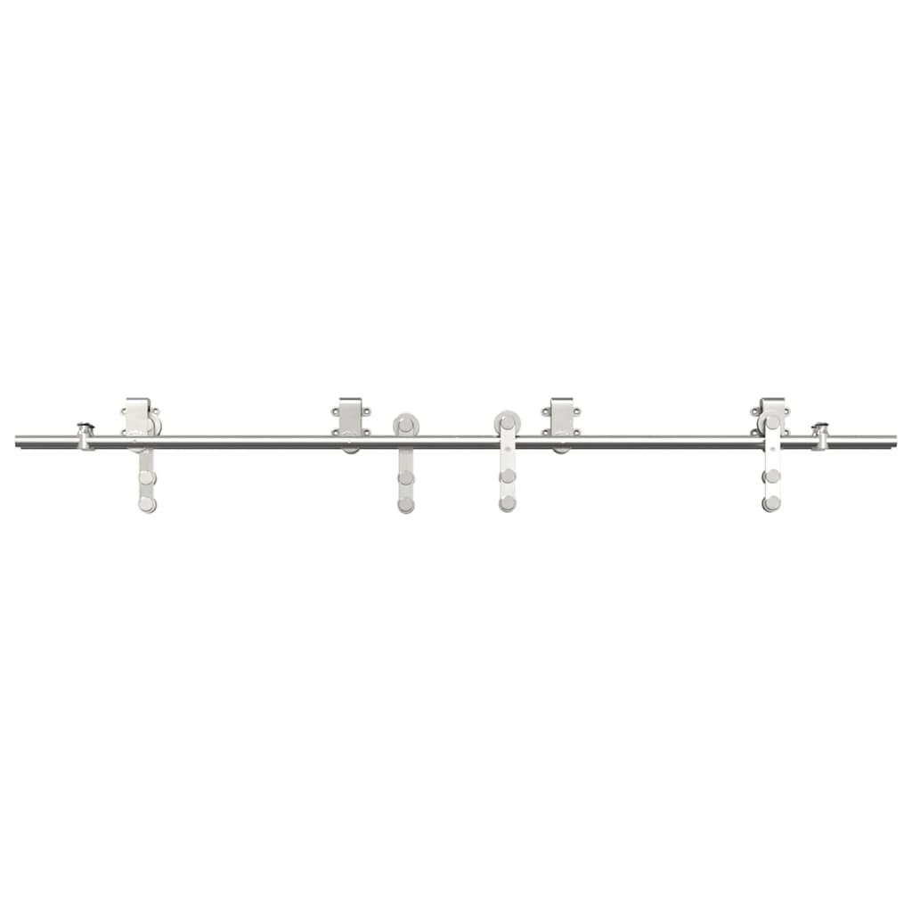 Sliding Door Hardware Kit 183 cm Stainless Steel Silver