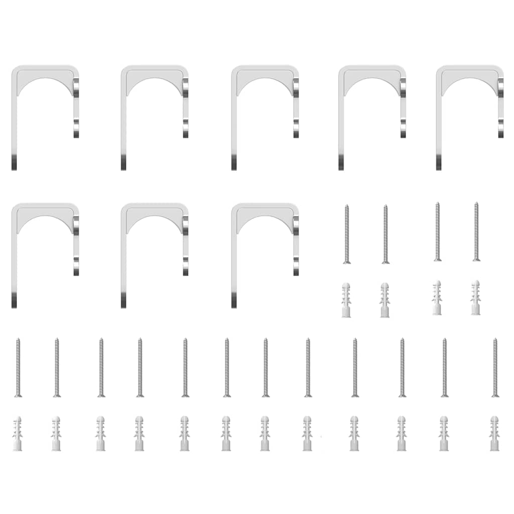 Sliding Door Hardware Kit 366 cm Stainless Steel Silver