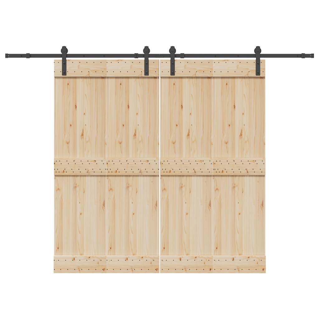 Sliding Door Hardware Kit 427 cm Steel Black