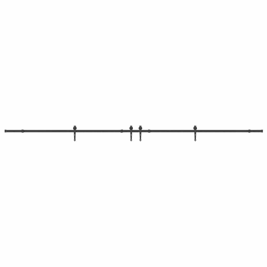 Sliding Door Hardware Kit 427 cm Steel Black