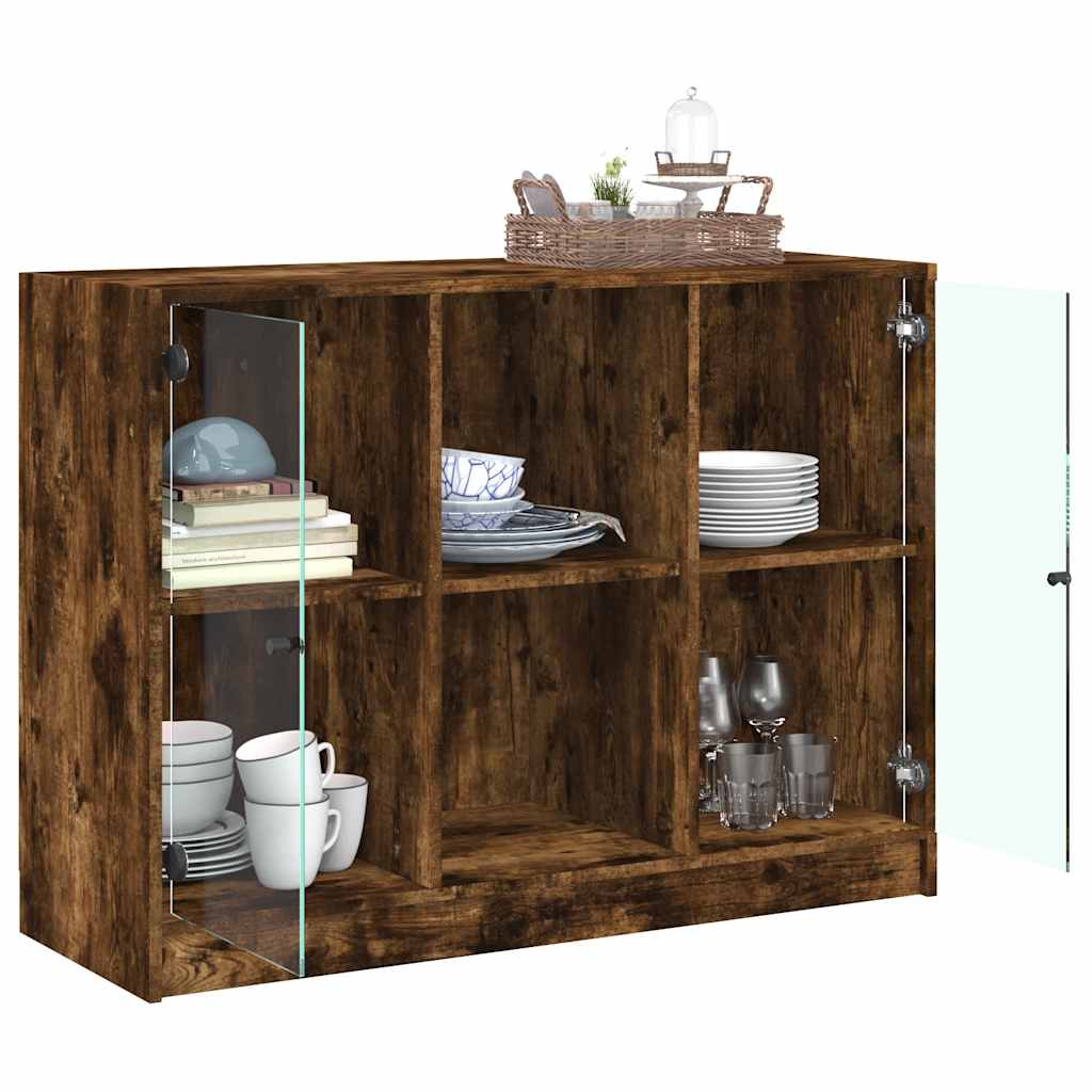 Sideboard Smoked Oak 102x37x75,5 cm Engineered Wood