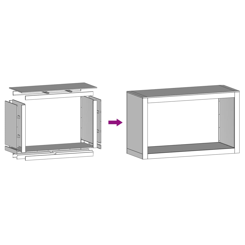 Firewood Rack Anthracite 100x40x60 cm Steel