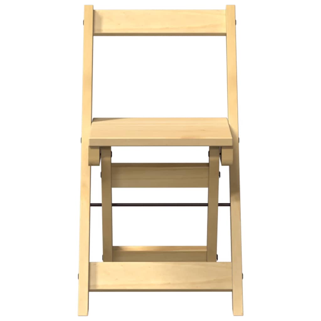 Folding Chairs 4 pcs "Corona" Wax Brown Solid Wood Pine