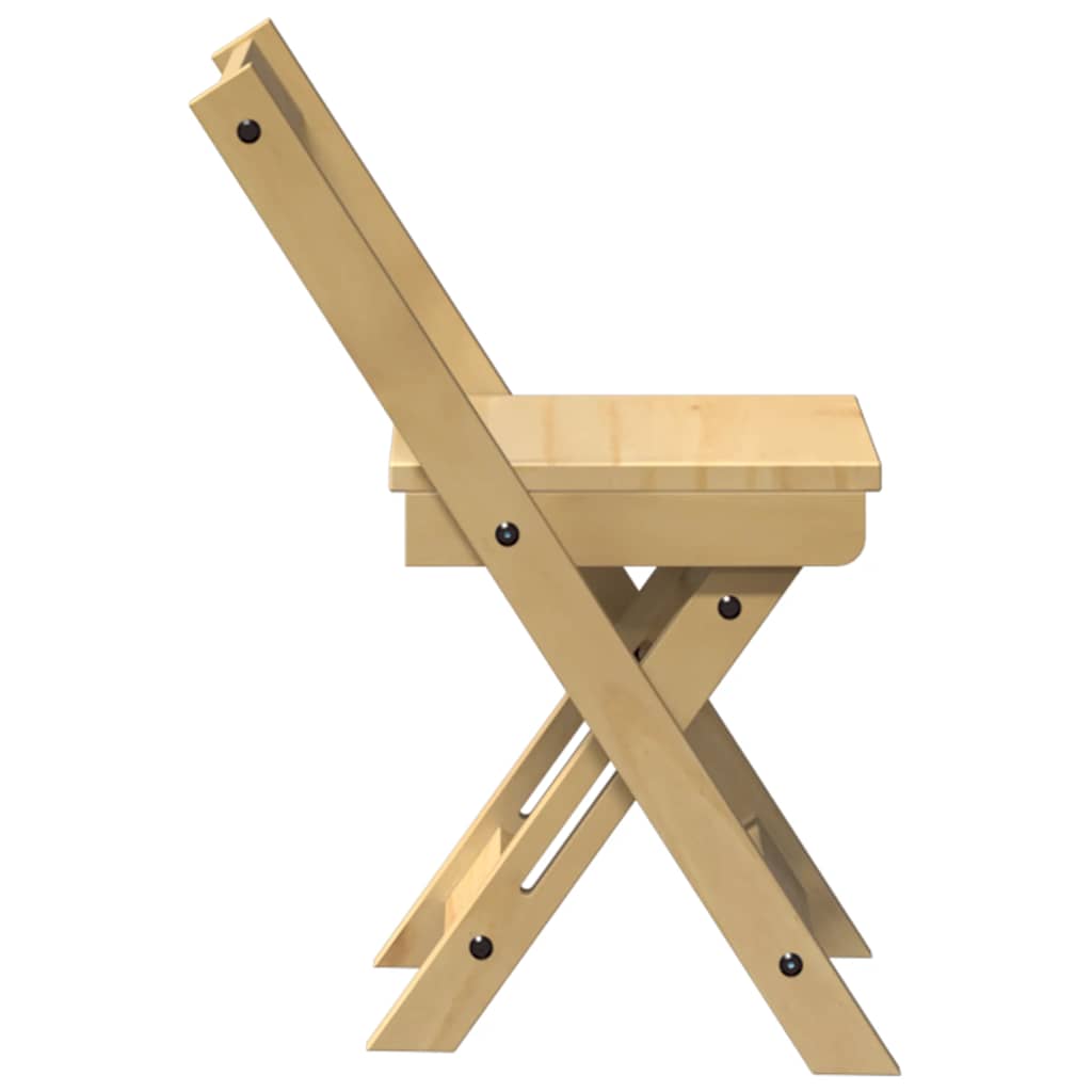 Folding Chairs 4 pcs "Corona" Wax Brown Solid Wood Pine