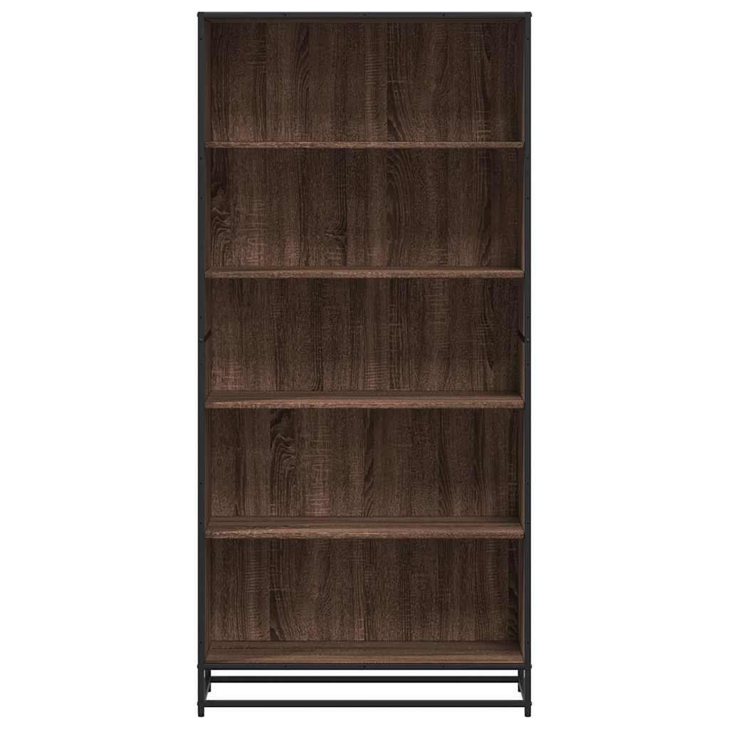 Bookcase Brown Oak 80.5x35x170.5 cm Engineered Wood
