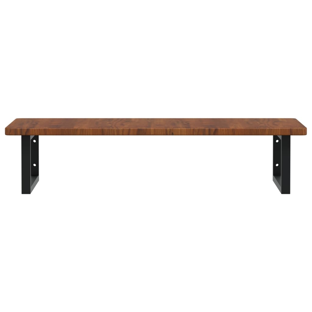 Basin Shelf | Dark brown, Black | Solid oak wood, Steel | 1000 mm