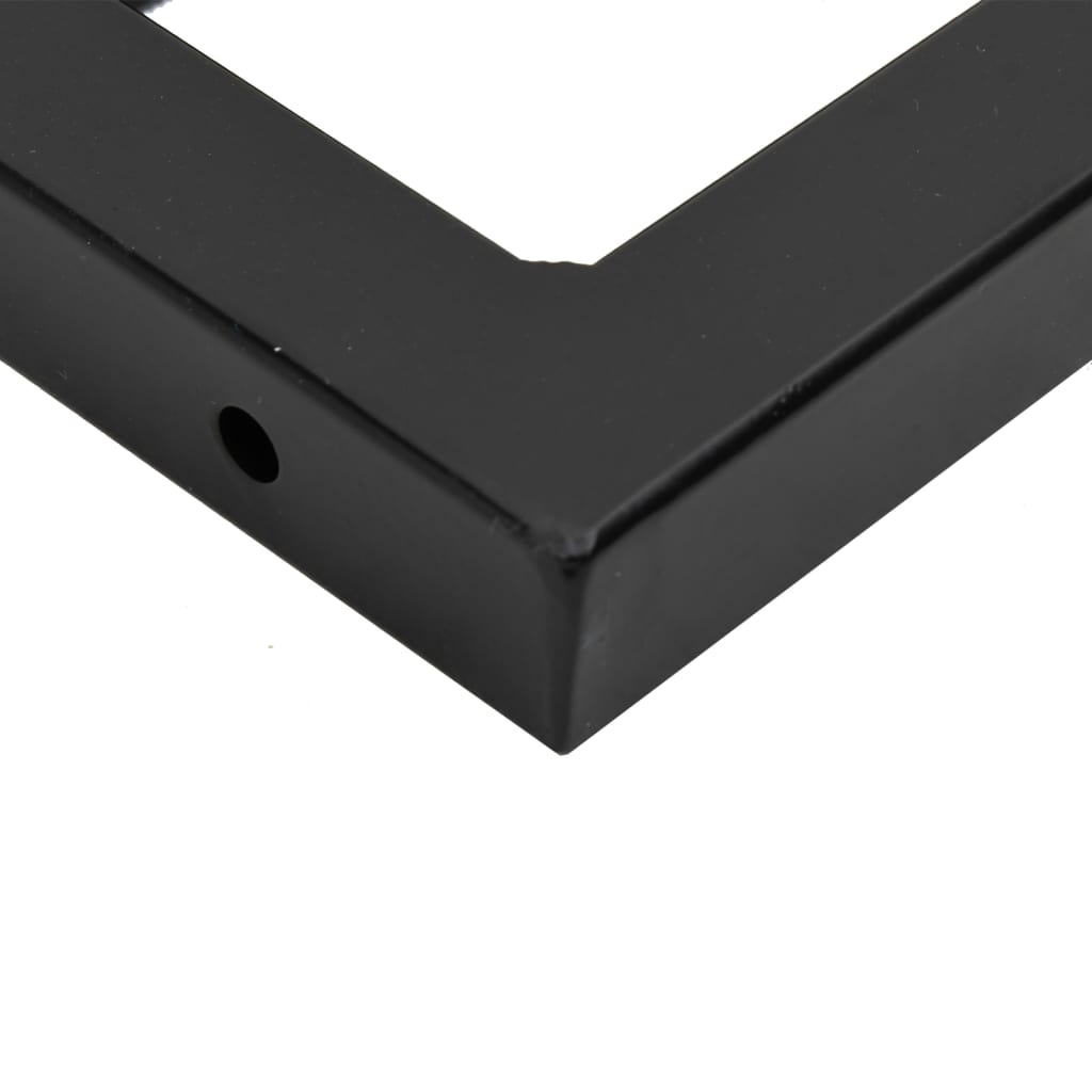 Basin Shelf | Dark brown, Black | Solid oak wood, Steel | 1000 mm