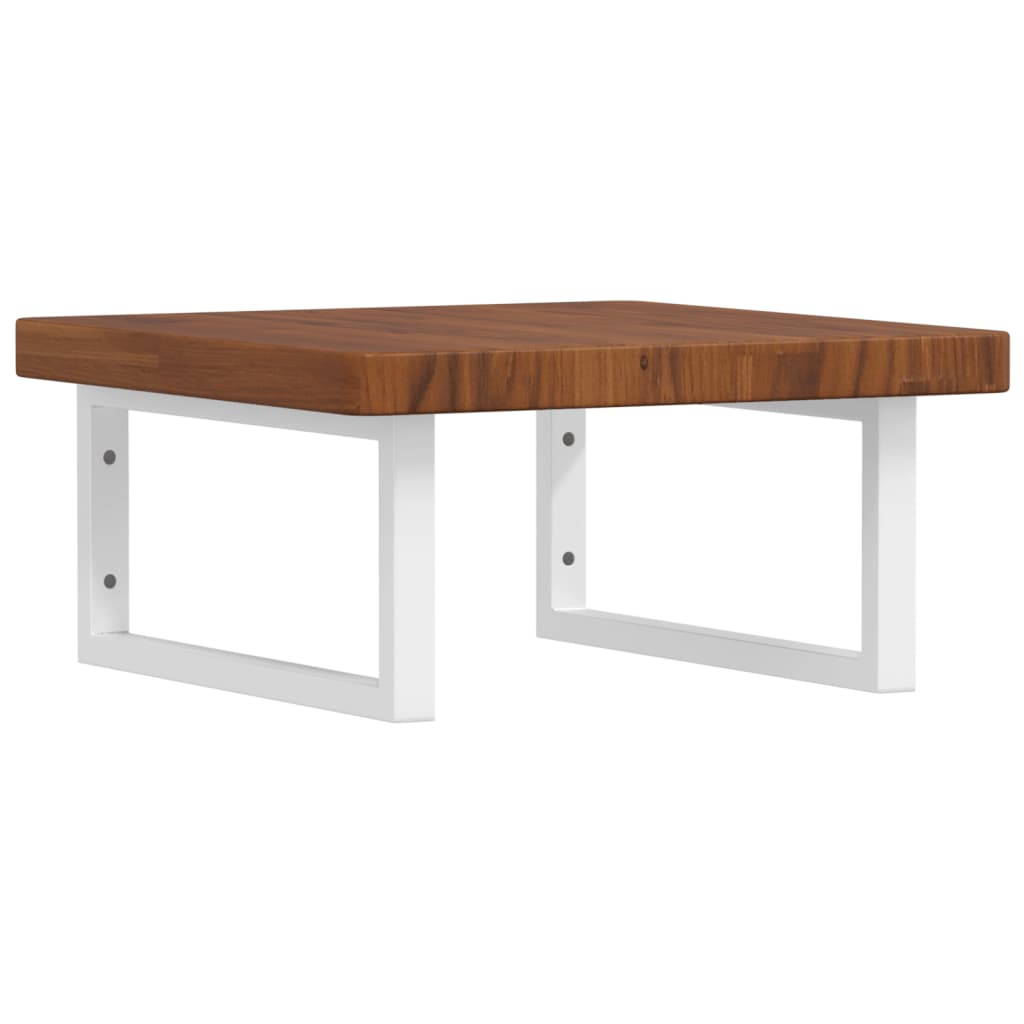 Basin Shelf | Dark brown and white | Solid oak wood, Steel | Standard