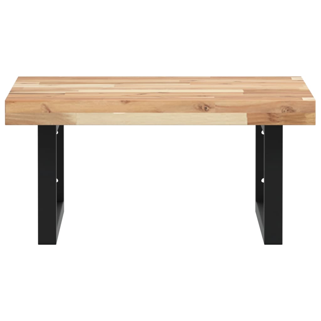 Basin Shelf Wall Mounted Steel and Solid Wood Acacia